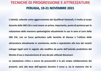 INCONTRO REGIONALE DI VALUTAZIONE DELLE TECNICHE DI PROGRESSIONE E ATTREZZATURE