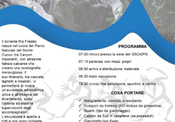 Escursione Forra di Rio Freddo 10 luglio 2022